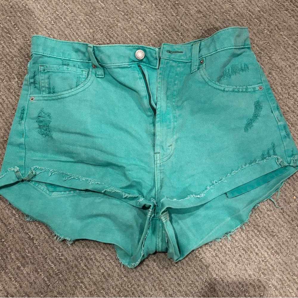 Wild Fable Teal Jean Shorts
